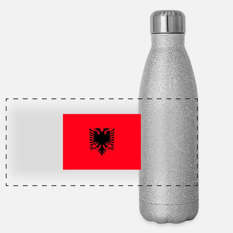 Albanien Panorama Glitzer Isolierflasche 500 ml