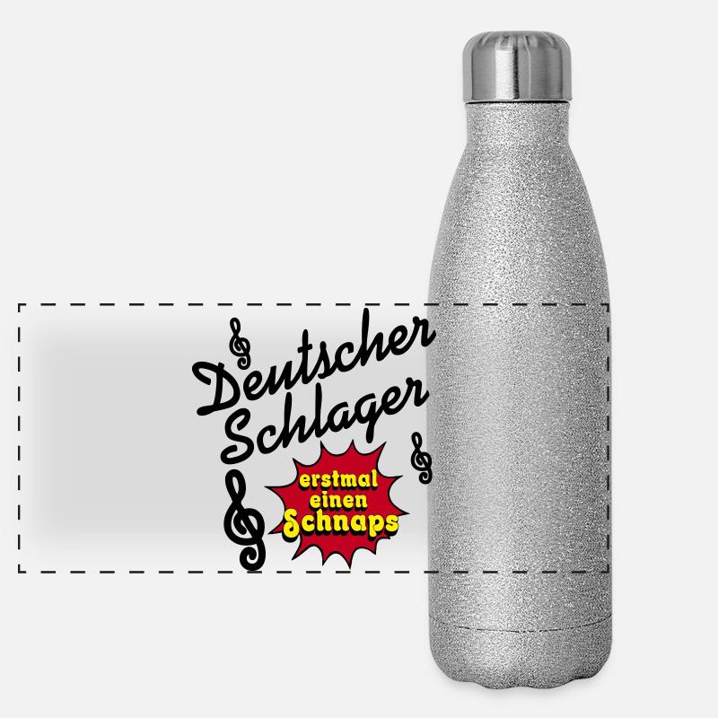 Schlager party, Schlager music, first schnapps Panoramic Glitter Thermal Bottle 500 ml