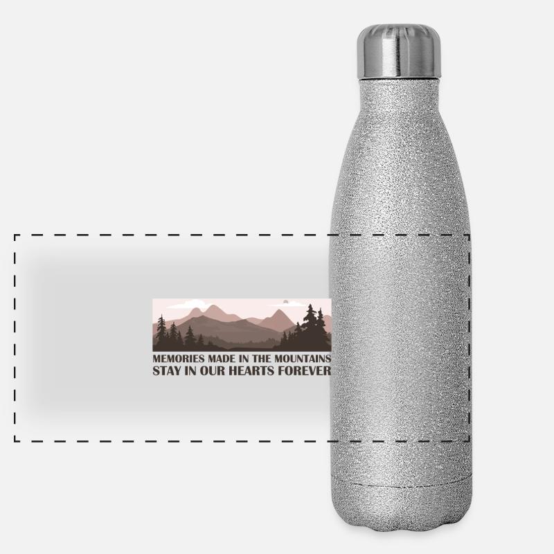 Mountain Panorama Glitzer Isolierflasche 500 ml
