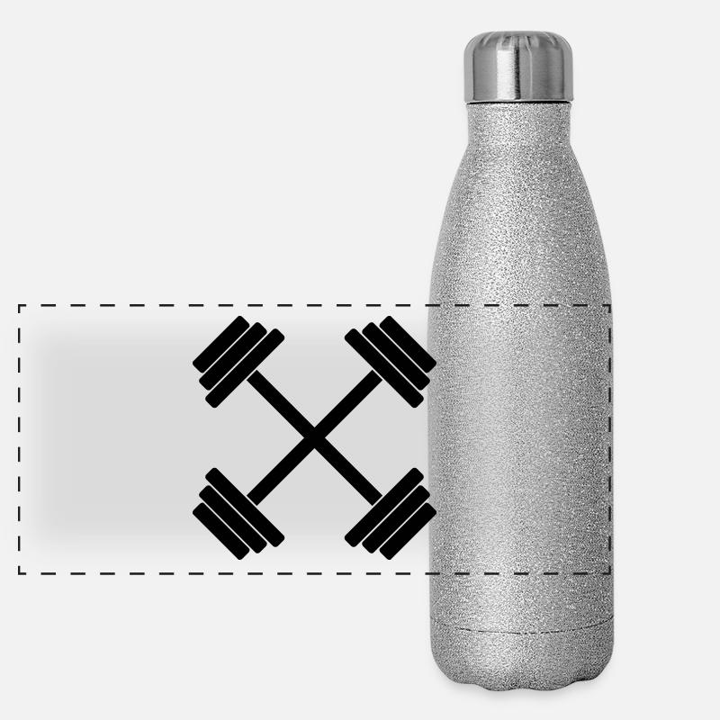 Haltère poids de remise en forme a traversé le corps en coupe 1c Gourde isotherme panoramique pailletée 500 ml