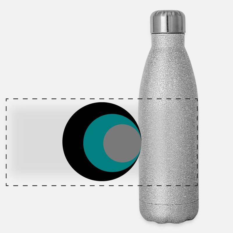 Kreise Panorama Glitzer Isolierflasche 500 ml