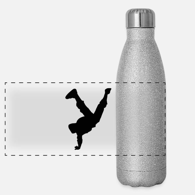 Breakdance Panorama Glitzer Isolierflasche 500 ml