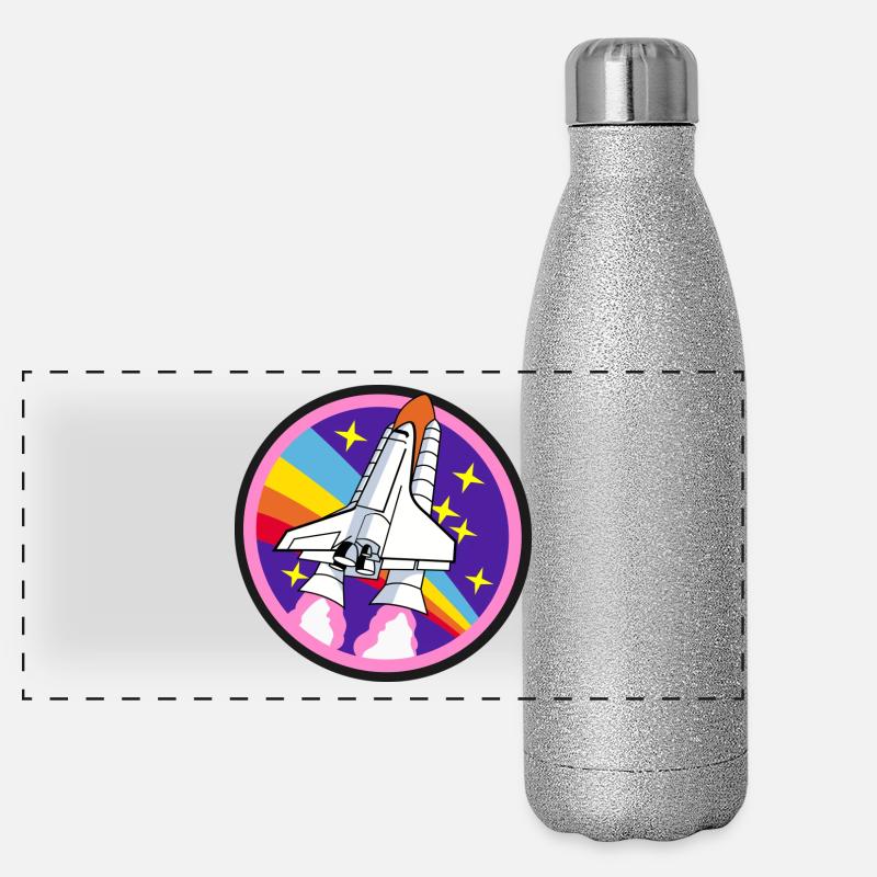 Space Shuttle Panorama Glitzer Isolierflasche 500 ml