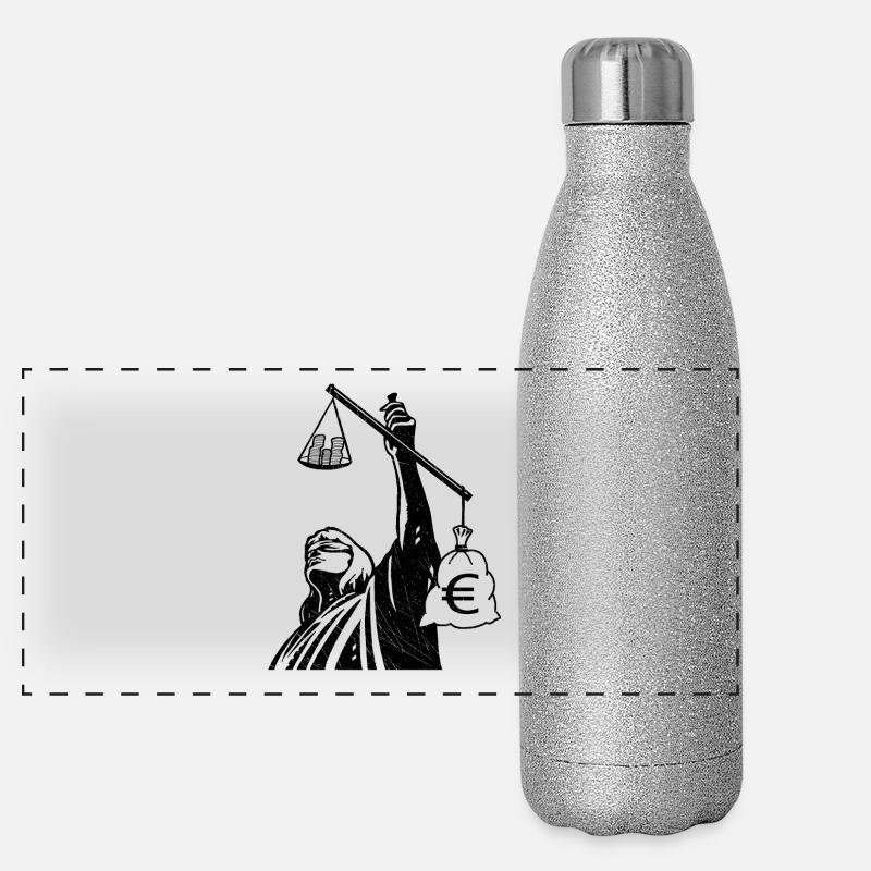 Injustice class struggle redistribution finances Panoramic Glitter Thermal Bottle 500 ml