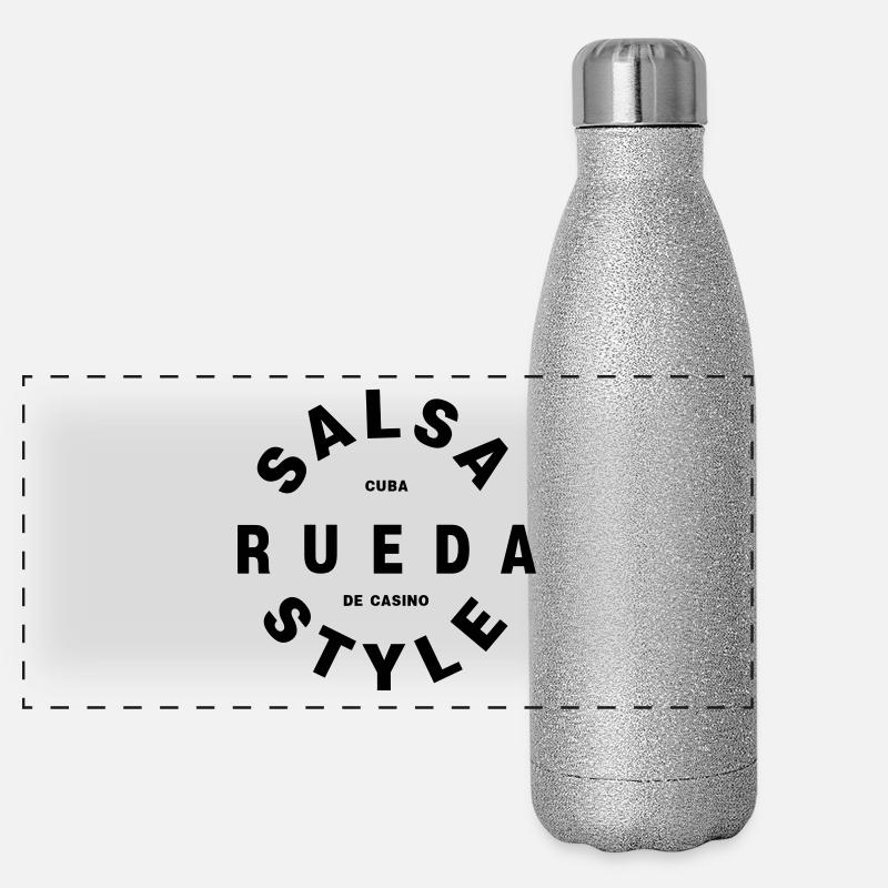 Salsa Rueda Style - Salsa Dance Fashion Panorama Glitzer Isolierflasche 500 ml
