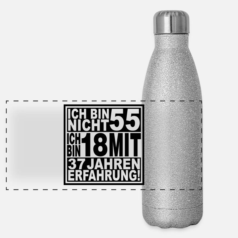 Ich bin nicht 55 ich bin 18 Panorama Glitzer Isolierflasche 500 ml