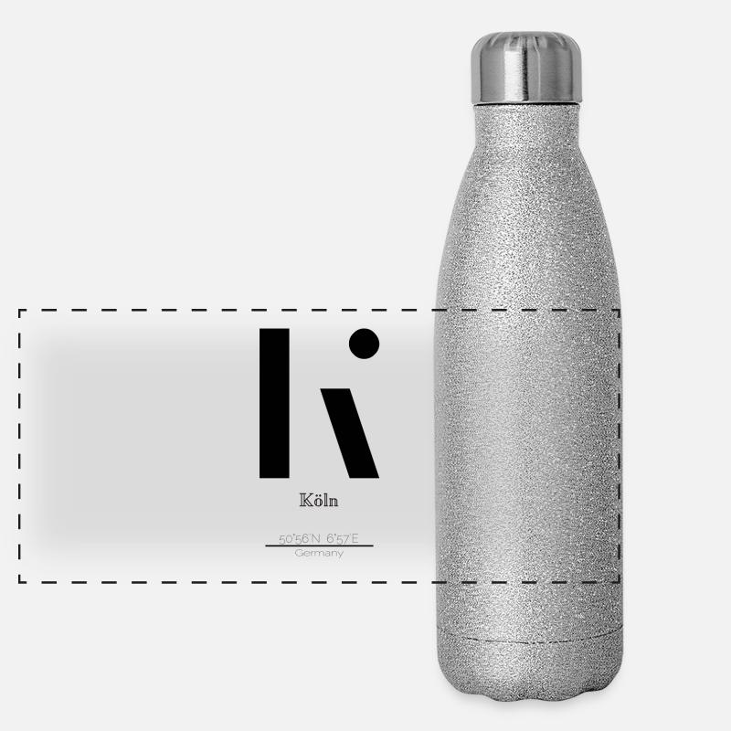Köln Panorama Glitzer Isolierflasche 500 ml