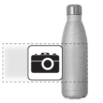 photo - Panoramic Glitter Thermal Bottle 500 ml - silver glitter - Front