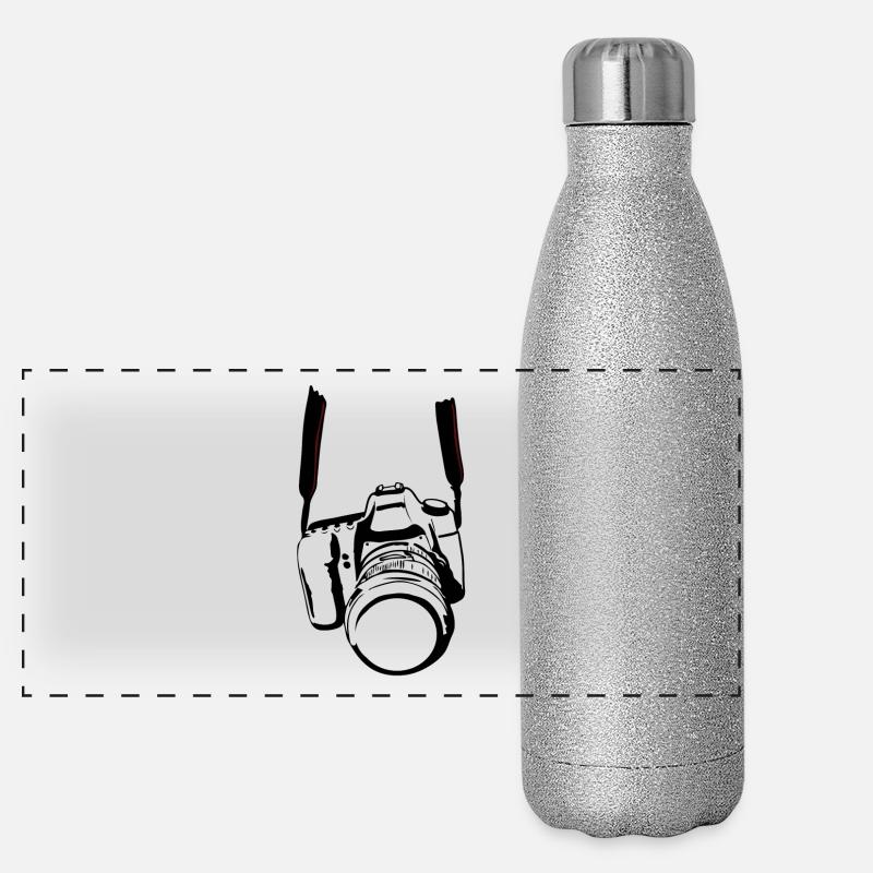 camera Panoramic Glitter Thermal Bottle 500 ml