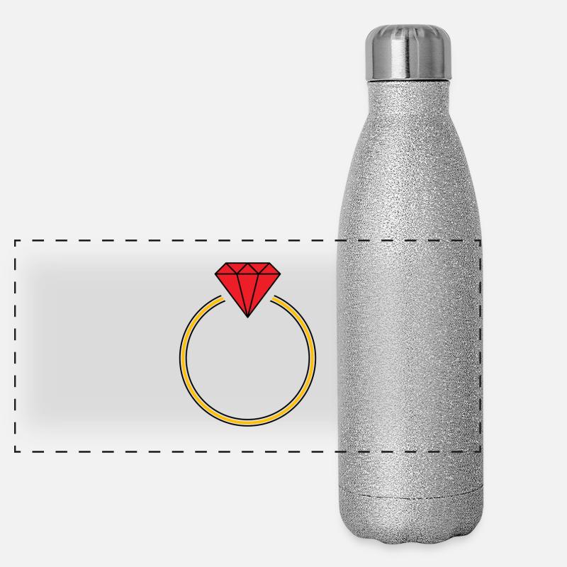 Diamantring Panorama Glitzer Isolierflasche 500 ml