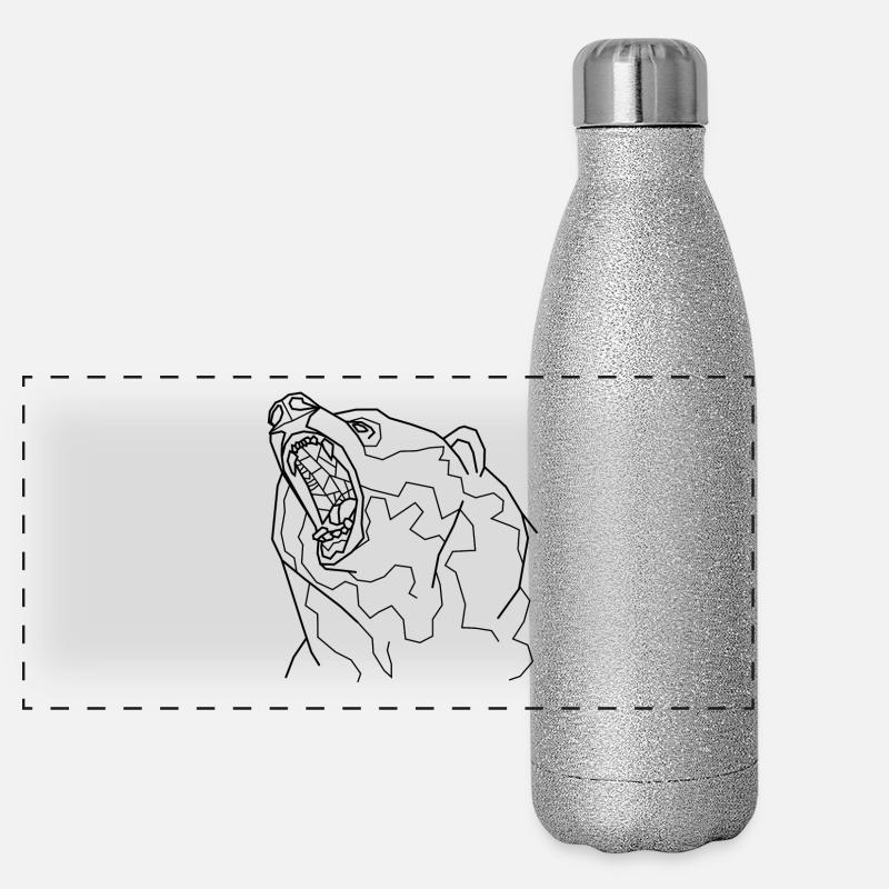 Bär Panorama Glitzer Isolierflasche 500 ml