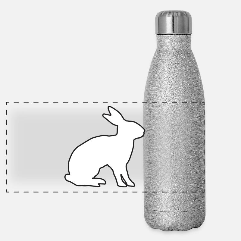 Hase Panorama Glitzer Isolierflasche 500 ml