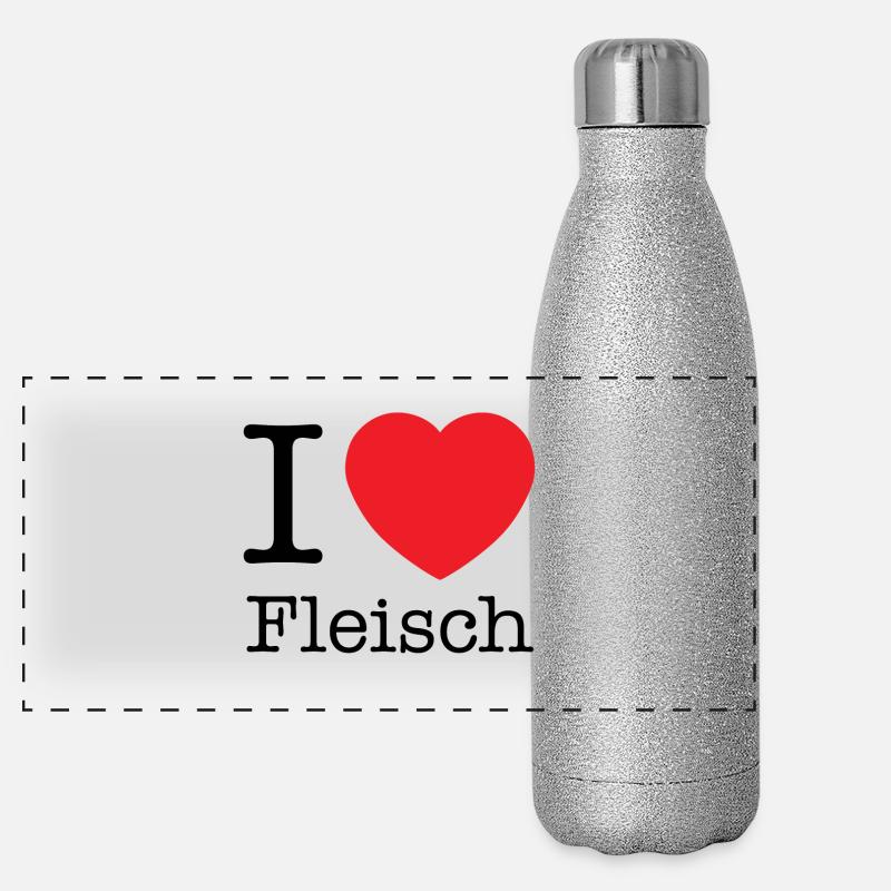Fleisch Panorama Glitzer Isolierflasche 500 ml