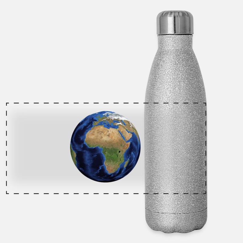 Globe du monde Gourde isotherme panoramique pailletée 500 ml