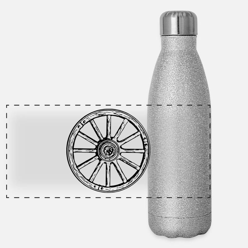 Wagenrad Panorama Glitzer Isolierflasche 500 ml