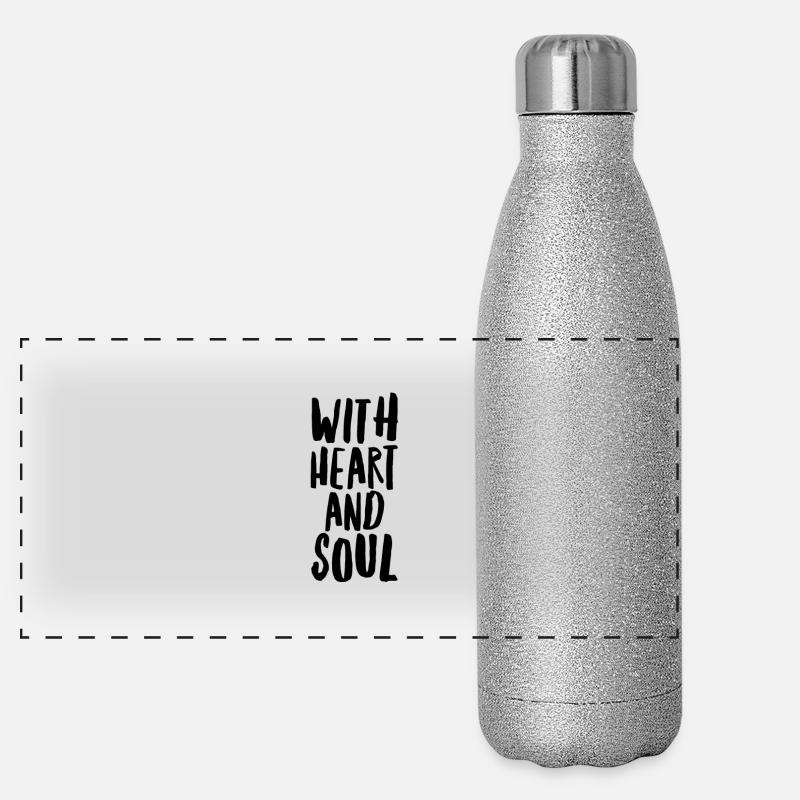 With heart and soul 2 Panorama Glitzer Isolierflasche 500 ml