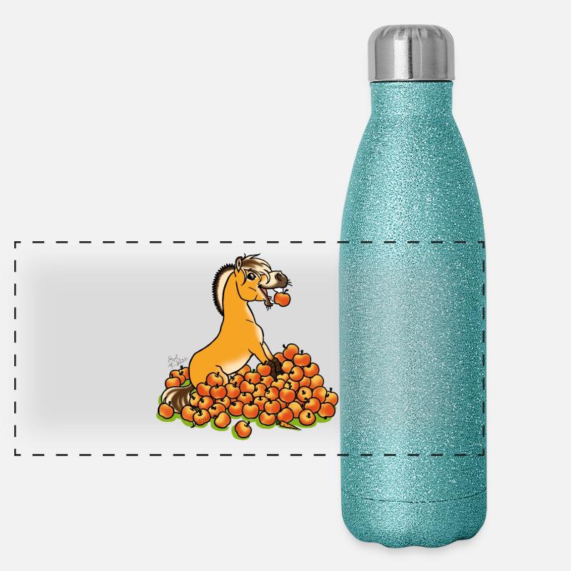 Fjord Apfel! Panorama Glitzer Isolierflasche 500 ml