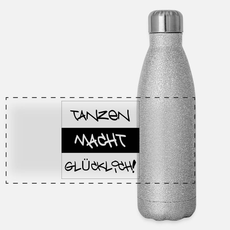 Dancing makes you happy - for dancers Panoramic Glitter Thermal Bottle 500 ml