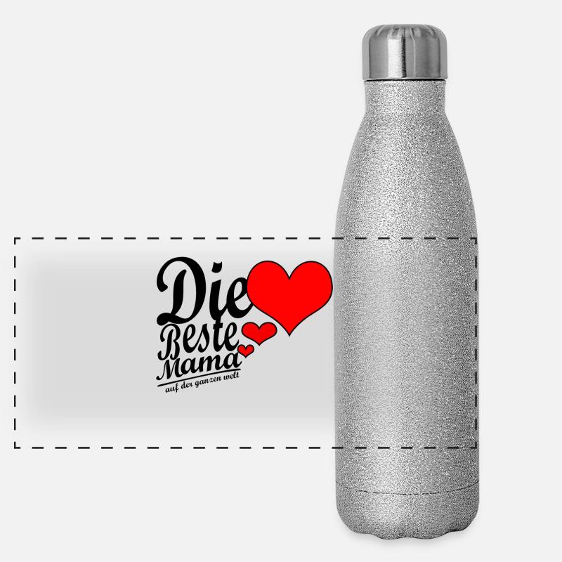 Die beste Mama Muttertag Geschenk Panorama Glitzer Isolierflasche 500 ml
