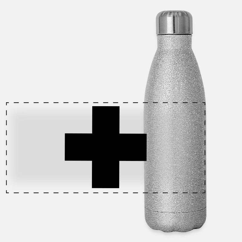 Cross symbol Panoramic Glitter Thermal Bottle 500 ml