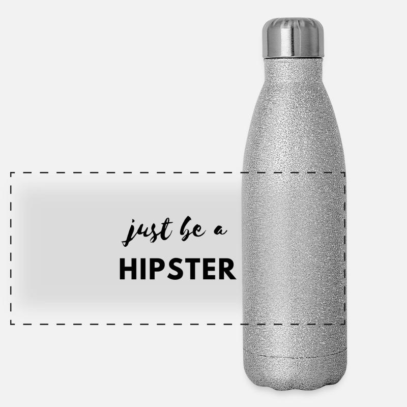 Sei ein Hipster! Panorama Glitzer Isolierflasche 500 ml
