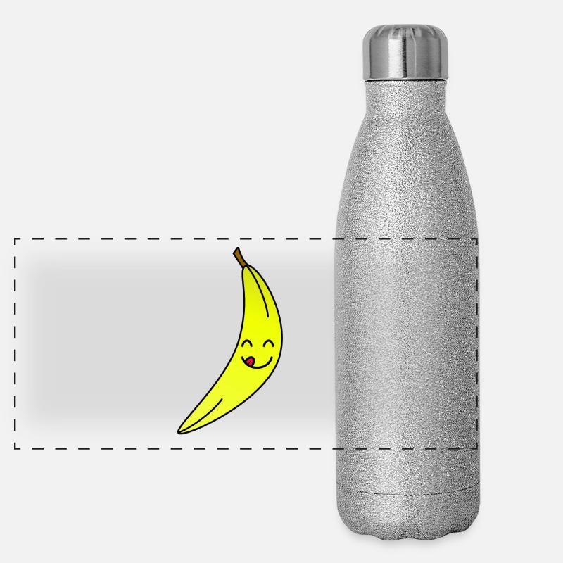 banane Gourde isotherme panoramique pailletée 500 ml