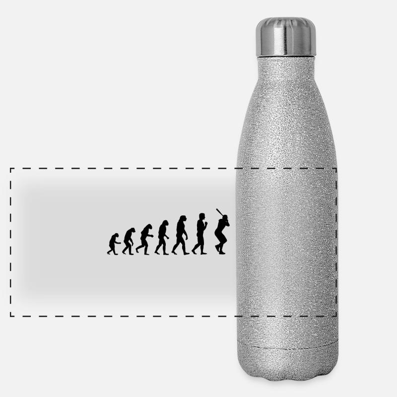 Baseball Evolution Shirt - Sports Panoramic Glitter Thermal Bottle 500 ml
