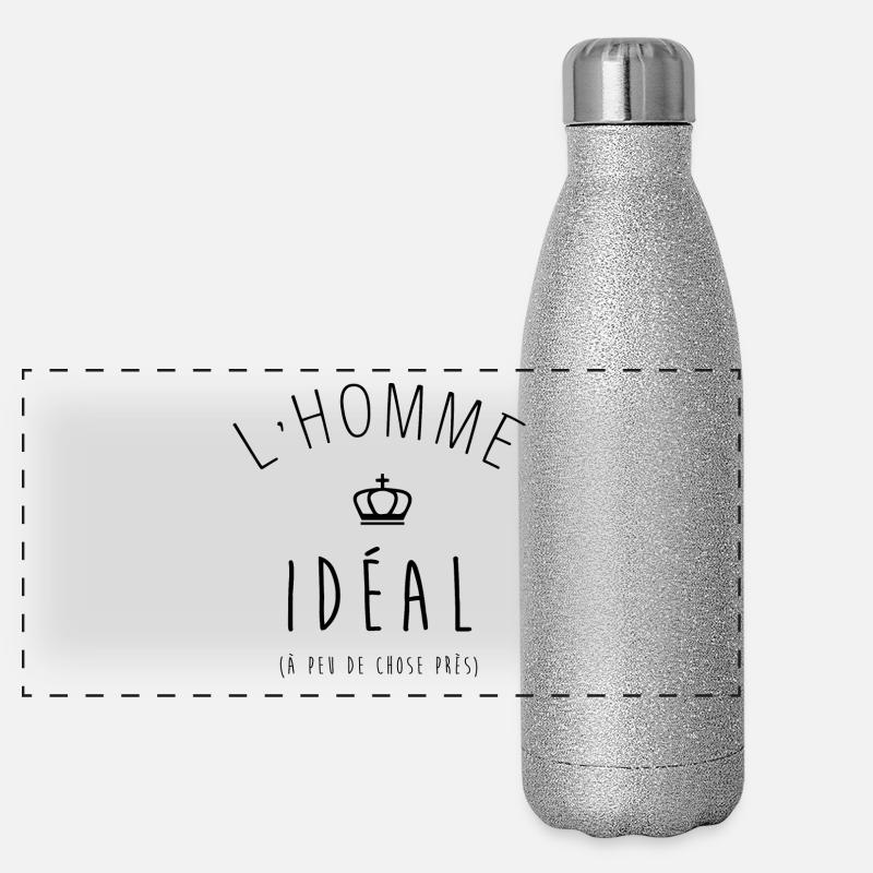 idealer Mann Panorama Glitzer Isolierflasche 500 ml