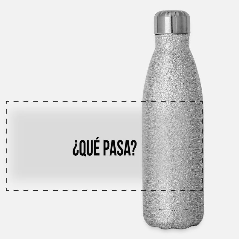 que pasa? (Espagnol) Idée cadeau Gourde isotherme panoramique pailletée 500 ml