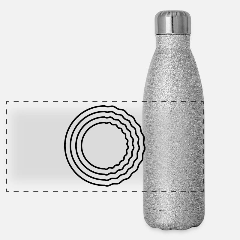 Kreis Panorama Glitzer Isolierflasche 500 ml