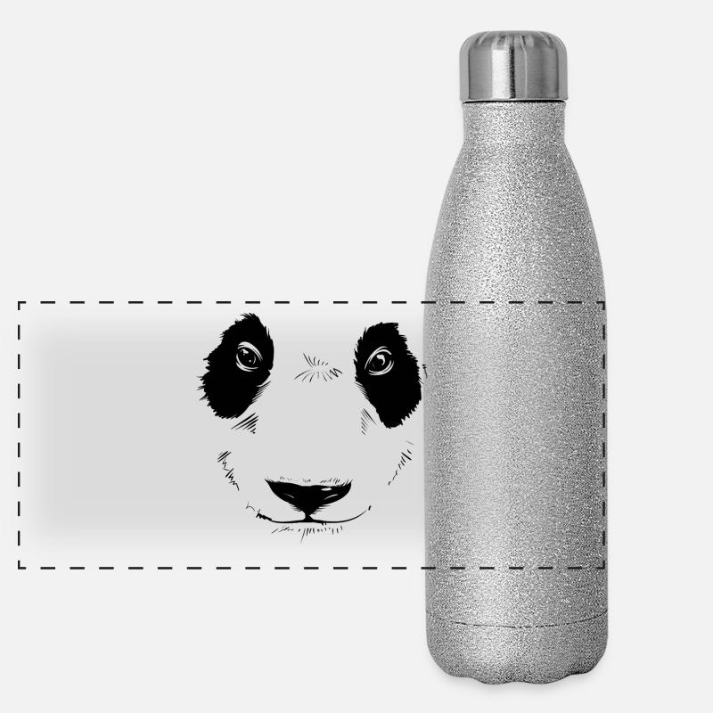 Panda (Scary) Panorama Glitzer Isolierflasche 500 ml