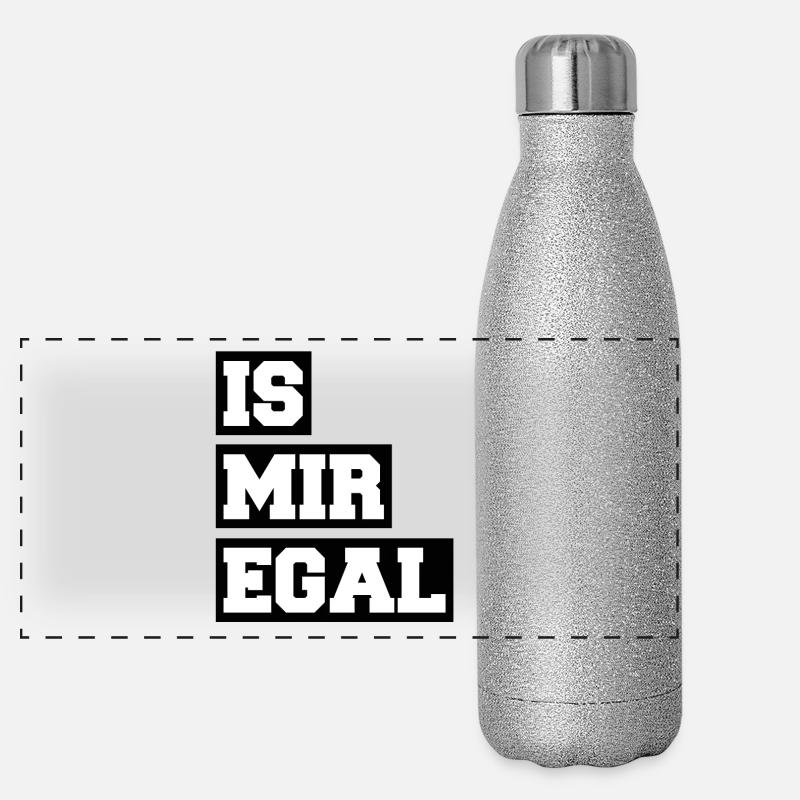 IS MIR EGAL Panorama Glitzer Isolierflasche 500 ml