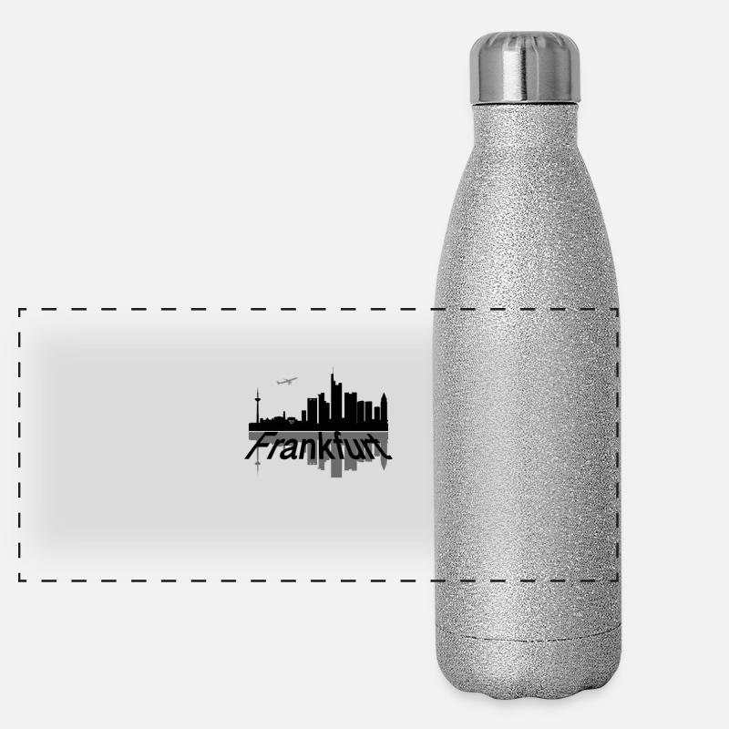 Skyline de Francfort Gourde isotherme panoramique pailletée 500 ml
