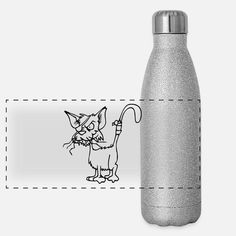 chat Gourde isotherme panoramique pailletée 500 ml