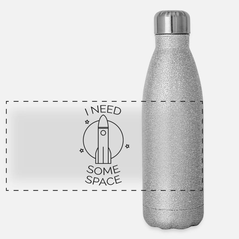 Fusée spatiale cadeau astronaute spatial Gourde isotherme panoramique pailletée 500 ml