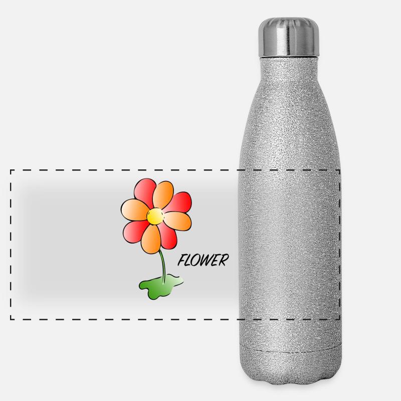Flower - Flower Panoramic Glitter Thermal Bottle 500 ml