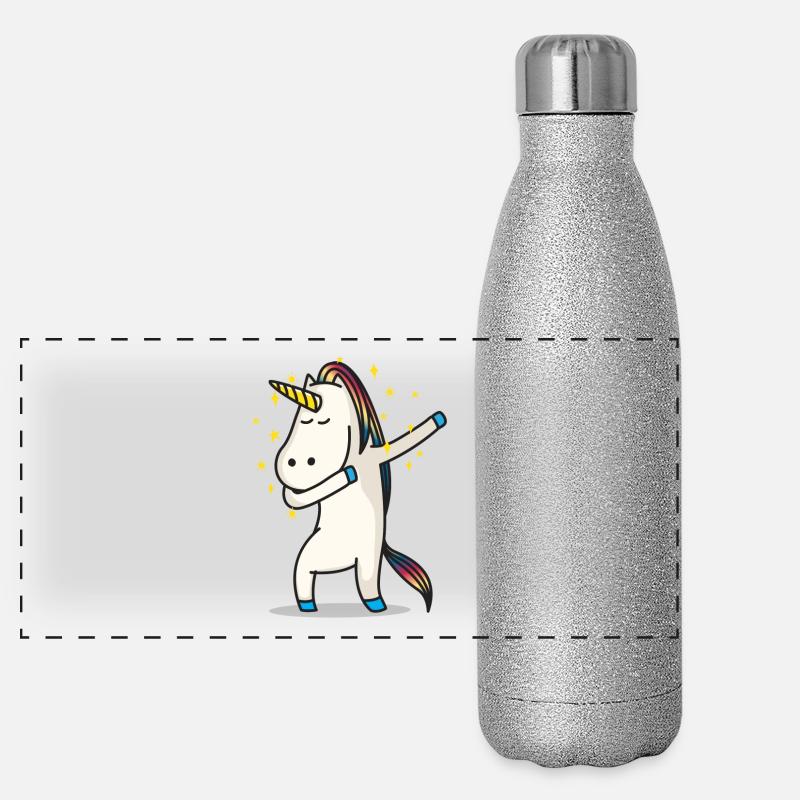 Einhorn Dab Panorama Glitzer Isolierflasche 500 ml