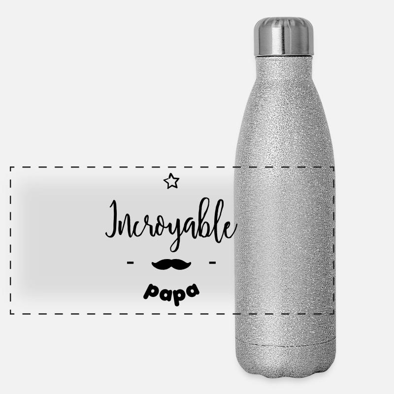 Incroyable papa Gourde isotherme panoramique pailletée 500 ml