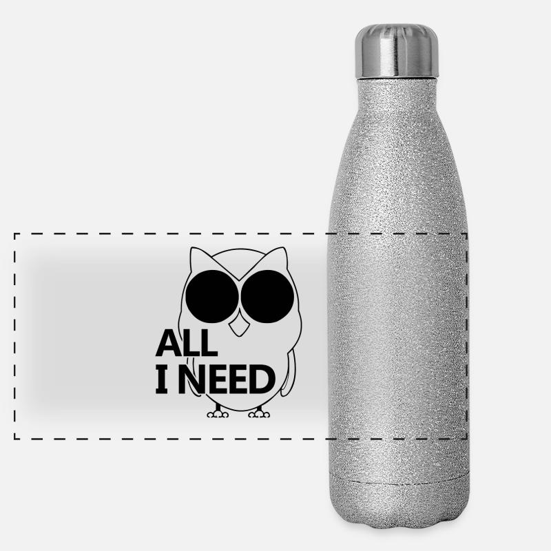 Hibou - All I Need Gourde isotherme panoramique pailletée 500 ml