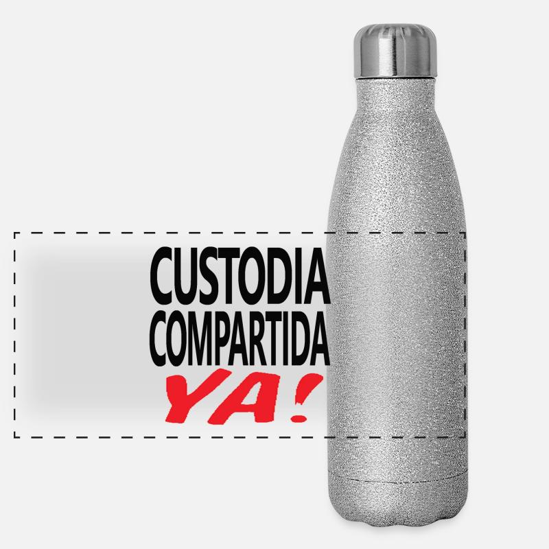 Custodia Compartida YA Negro Panoramic Glitter Thermal Bottle 500 ml