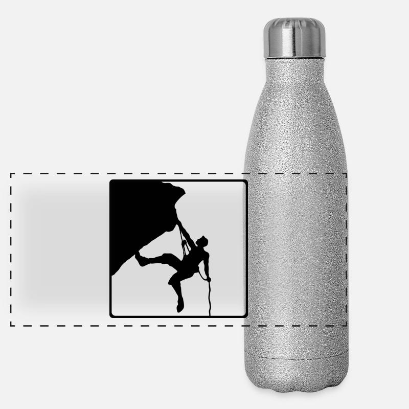 Klettern Panorama Glitzer Isolierflasche 500 ml