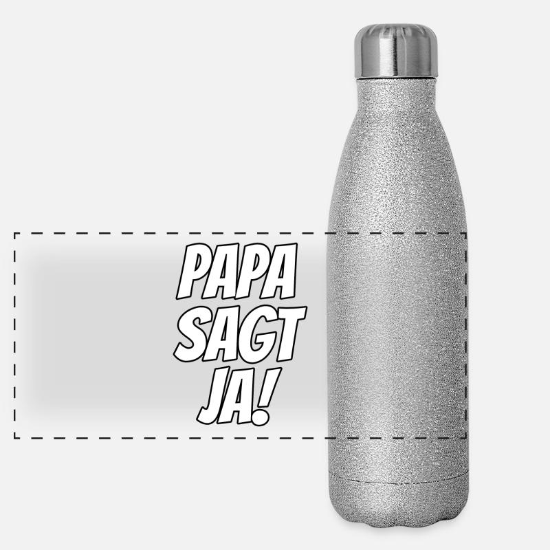 Papa sagt Ja! Panorama Glitzer Isolierflasche 500 ml