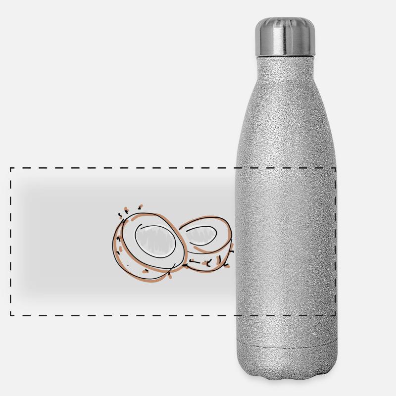 Kokosnuss Panorama Glitzer Isolierflasche 500 ml