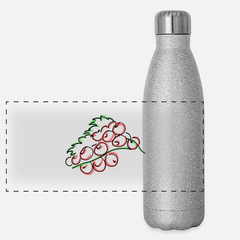 groseilles Gourde isotherme panoramique pailletée 500 ml
