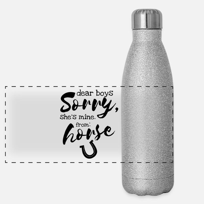 horses Panoramic Glitter Thermal Bottle 500 ml