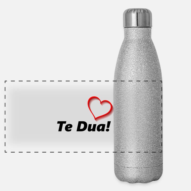 Te Dua <3 Je t'aime Gourde isotherme panoramique pailletée 500 ml