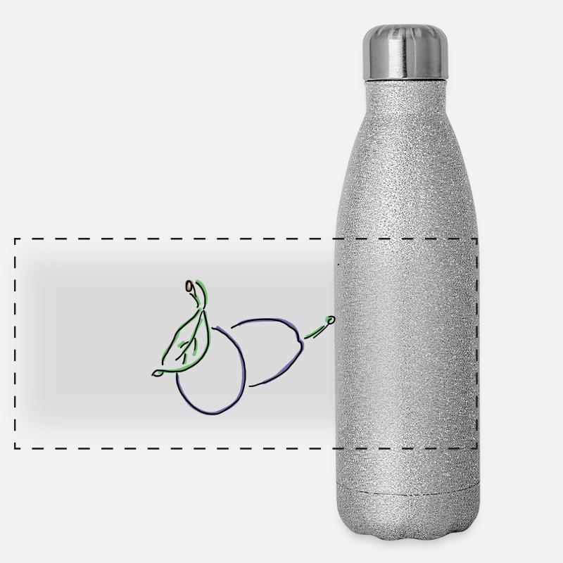 Pflaume Panorama Glitzer Isolierflasche 500 ml