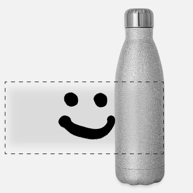 smiley Panorama Glitzer Isolierflasche 500 ml