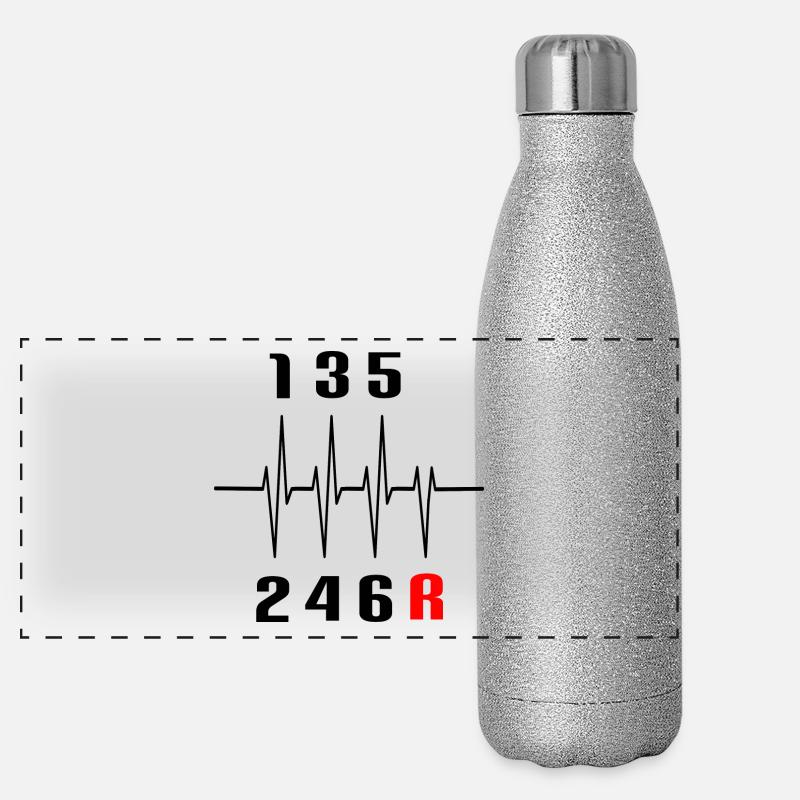 Auto Gears Manual Car Guy Gift Gift Idea Panoramic Glitter Thermal Bottle 500 ml