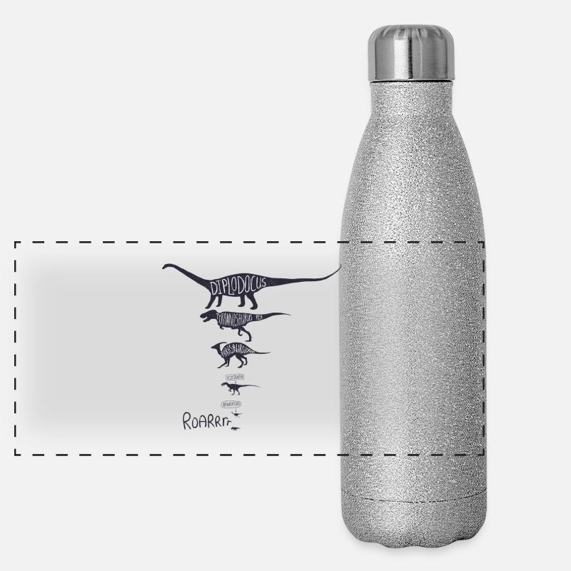 dinosaure Gourde isotherme panoramique pailletée 500 ml